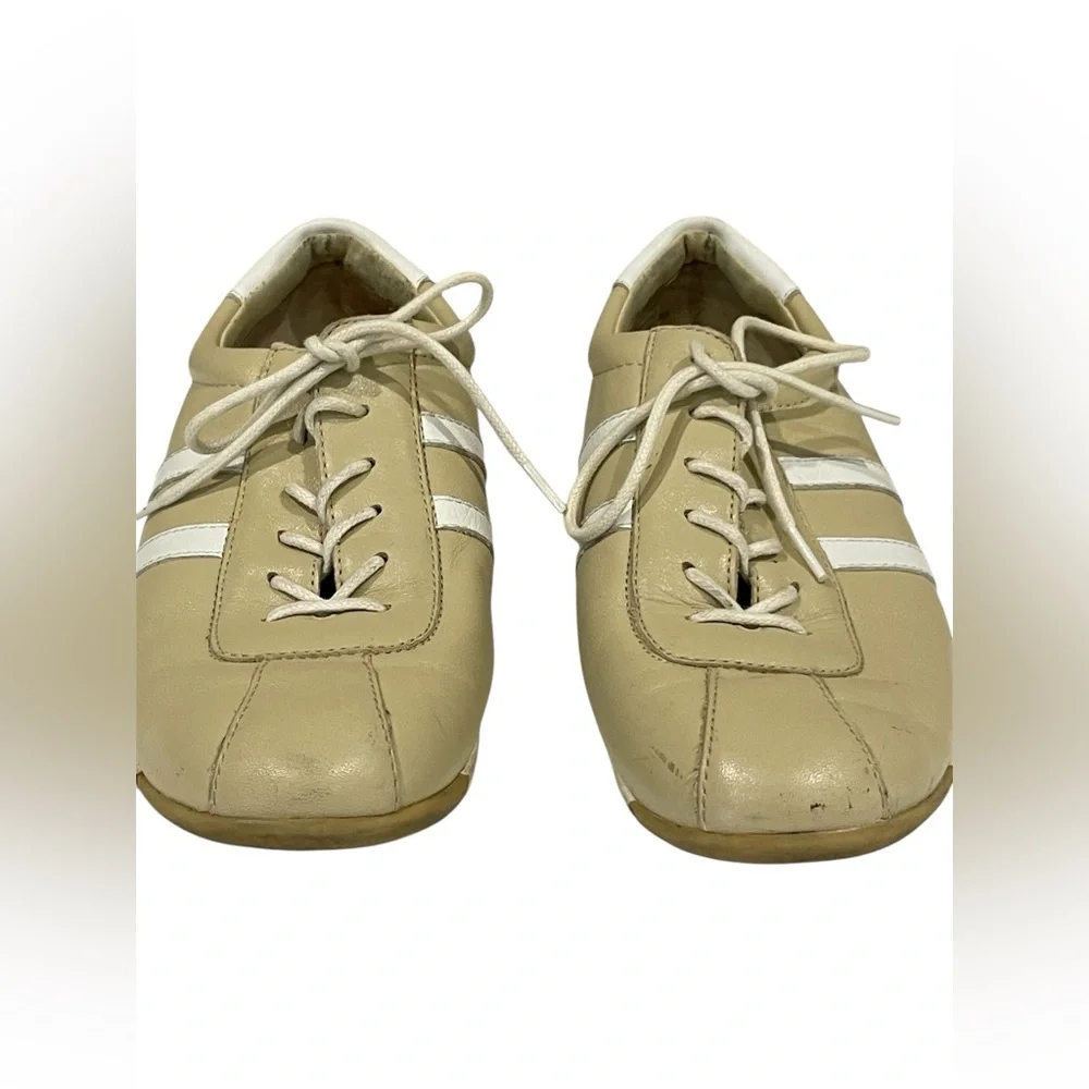 Anne Klein AK2 Women Tan Leather Lace Up Loafer Sneaker Driving Shoes SZ 7‎